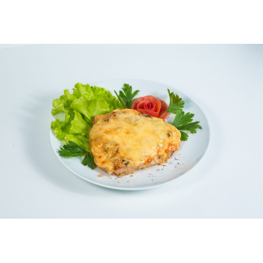Мясо с овощами запечённое под сыром Мясо с овощами запечённое под сыром