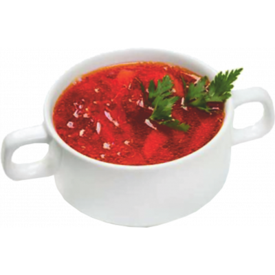 Борщ красный с пампушками