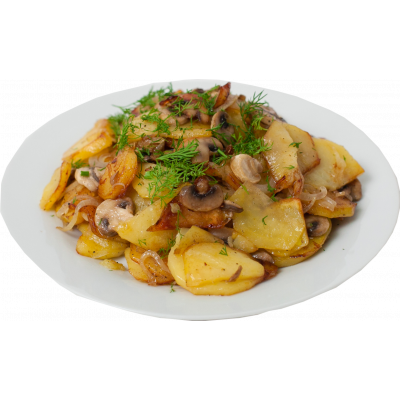 Картофель с грибами