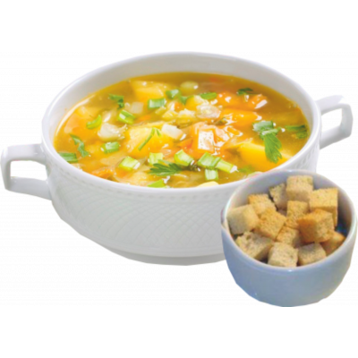 Суп гороховый (с копченостями)