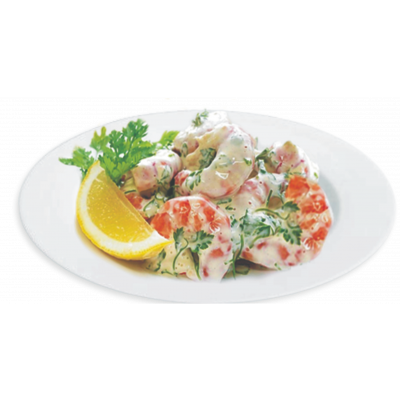 Тигровые креветки в сливочно-чесночном соусе