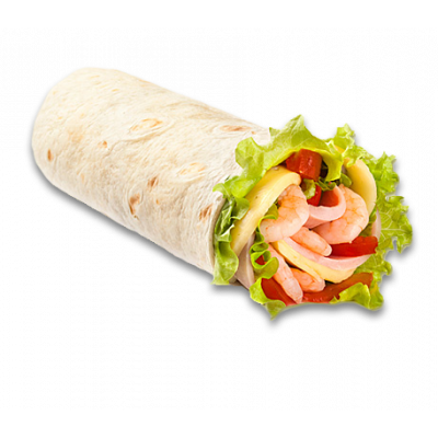 Твистер с креветкой и ветчиной